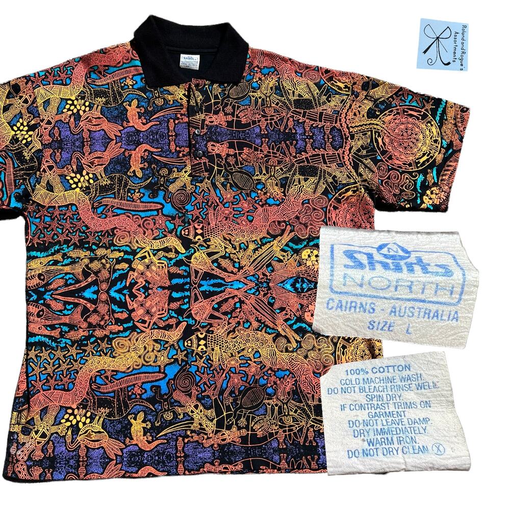 Shirts North Australia Scratch Animal Polo Men's Sz L
